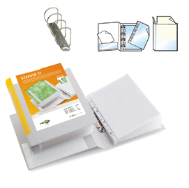 Raccoglitore stelvio ti 17 a4 4d 22x30cm bianco personalizzabile sei rota