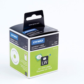Rotolo 160 etichette dymo lw diam. 57mm x cd/dvd bianco 146810