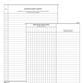 Registro giornale lavori 31x21cm 47pagine numerate e2909 edipro