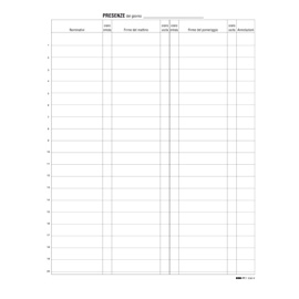 Registro firme presenze al lavoro 31x24 100pag. E2819