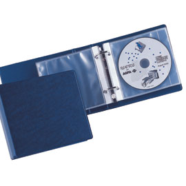 Raccoglitore 2 anelli disco 25 blu 12x12cm