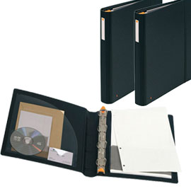 Raccoglitore manager 4anelli d30mm a4 maxi in ppl nero exactive