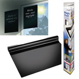 Rotolo 25fg elettrostatici 60x80cm nero magic chart legamaster