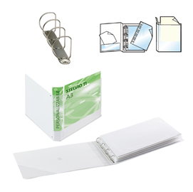 Raccoglitore stelvio ti 25 4d a3 42x30cm album bianco personalizzabile sei rota