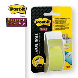 Rotolo post-it®super sticky 25mmx17,7mt verde post-it 2650-geu
