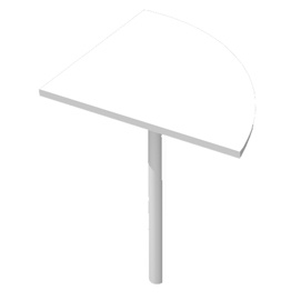 Raccordo angolare 90° 80x80cm bianco per tavoli easy fold