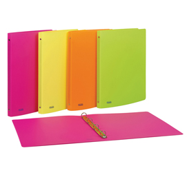 Raccoglitore europa 4010 ppl 22x30mm 4r Ø15mm 4 col.assortiti neon favorit