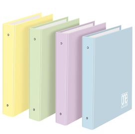 Raccoglitore 4 anelli Ø30mm 26x32cm colori ass. Pastel one color blasetti