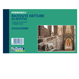 Ricevute e fatture di affitto - 50/50 copie autoricalcanti - 16,8x10cm - du1612c0000 - data ufficio