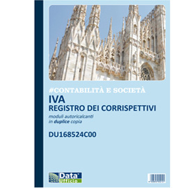 Registro corrispettivi mensili - 24/2 autoricalcante - du168524c00 - data ufficio