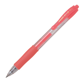Roller gel a scatto g-2 - punta 0,7 mm - neon red - pilot