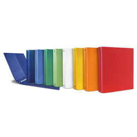 Raccoglitore terra - 4 anelli tondi - pp riciclato - diametro 30 mm - colori assortiti - sei rota