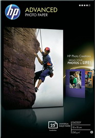 Risma 25 fg carta hp advanced glossy photo paper 250 g/m²-10 x 15 cm borderless