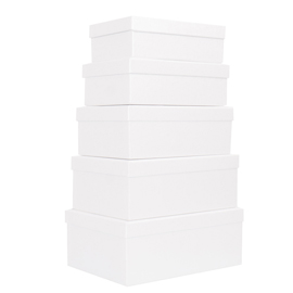 Set scatole regalo - dimensioni assortite - fantasia pearl - conf. 5 pezzi