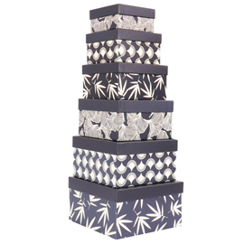 Set scatole regalo - dimensioni assortite - fantasia faith - conf. 6 pezzi