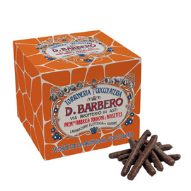 Scorzette di arancia - ricoperte di cioccolato fondente - 150 gr - barbero