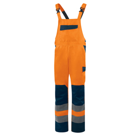 Salopette alta visibilità m1sa2hv - taglia l - arancio fluo - deltaplus