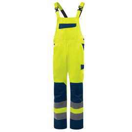 Salopette alta visibilità m1sa2hv - taglia l - giallo fluo - deltaplus