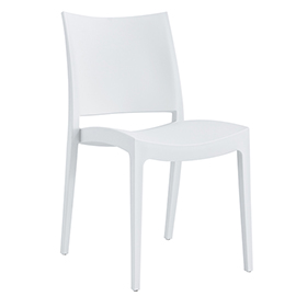 Sedia flat - 56,5 x 44 x 81 cm - pp - bianco - verdelook