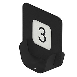 Segnaposto talk porta qr code - 10 x 4 x 11,5 cm - nero - stilcasa