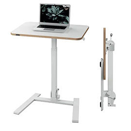 Scrivania compatta pneumatica sit-stand - mobile - pieghevole - 65 x 46 x 74-109 cm - bianco - leitz
