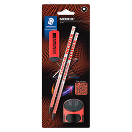 Set norix® - matite temperamatite gomma - corallo - staedtler