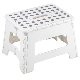 Sgabello basso clic clac - 30 x 22 x 22 cm - bianco - king collection