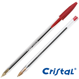 Scatola 50 penna sfera cristal® medio 1,0mm rosso bic®