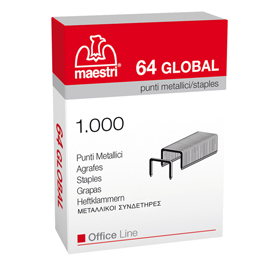Scatola 1000 punti €stapless 64 global (6/4) ro-ma