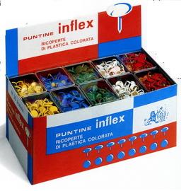 Scatola 50 puntine rosso inflex