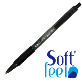 Scatola 12 penne sfera scatto softfeel clic 1.0mm nero
