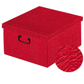 Scatola c/coperchio tutto a posto c/manici l40xp46xh23cm ardesia rosso