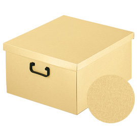 Scatola c/coperchio tutto a posto c/manici l40xp46xh23cm ardesia oro