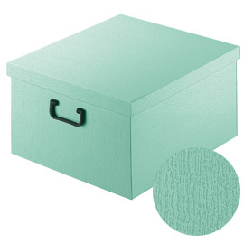 Scatola c/coperchio tutto a posto c/manici l40xp46xh23cm ardesia acqua