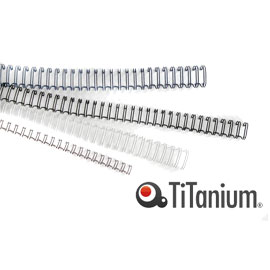 Scatola 100 dorsi metallo 11mm bianco 34 anelli titanium