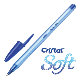 Scatola 50 penna sfera cristal® soft 1,2mm blu bic®