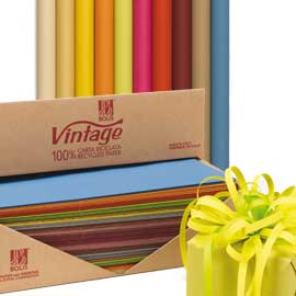 Scatola carta regalo 100x70cm 70fg 80gr 100 riciclata vintage bolis