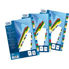 Separatori numerici 1-31 a4 in ppl colorato 120mic