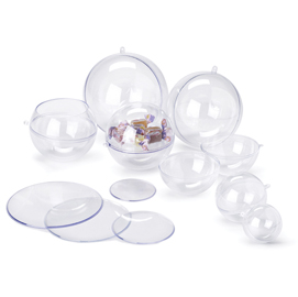 Sfera apribile in polistirene trasparente ø100mm ri.plast
