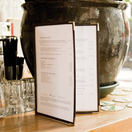 Set 3 porta menu' crystal br2 doppio (per 4 fogli a4)