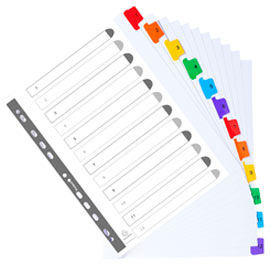Separatore numerico 1-12/a4 maxi in cartoncino 160gr exacompta
