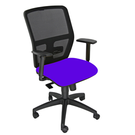 Seduta operativa ergonomica kemper a blu c/bracc.reg.