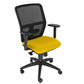 Seduta operativa ergonomica kemper a arancio c/bracc.reg.
