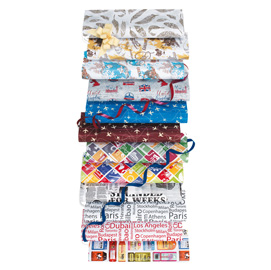 Scatola 100fg carta regalo fantasia travel 70x100cm 60/65gr. Bolis