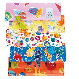 Scatola 25fg carta regalo fantasia play time xl 100x140cm 65gr. Bolis