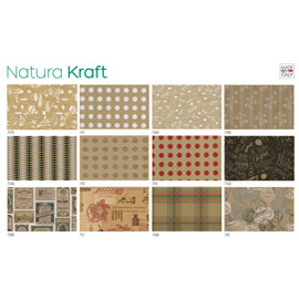 Scatola 100fg carta regalo natura kraft 70x100cm sadoch