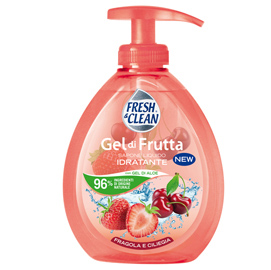 Sapone gel - liquido - fragola/ciliegia - 300 ml - freshclean