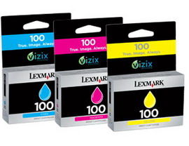 Scatola 3 cartucce colori n. 100 (cmy) cap. Standard return program