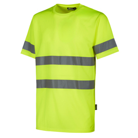 T-shirt alta visibilità mizar - taglia m - giallo fluo - u-power - conf. 3 pezzi