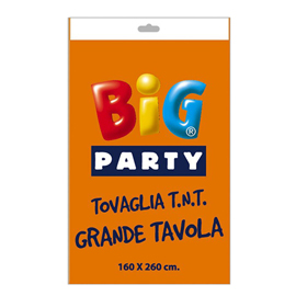 Tovaglia tnt - 160 x 260 cm - arancione - big party